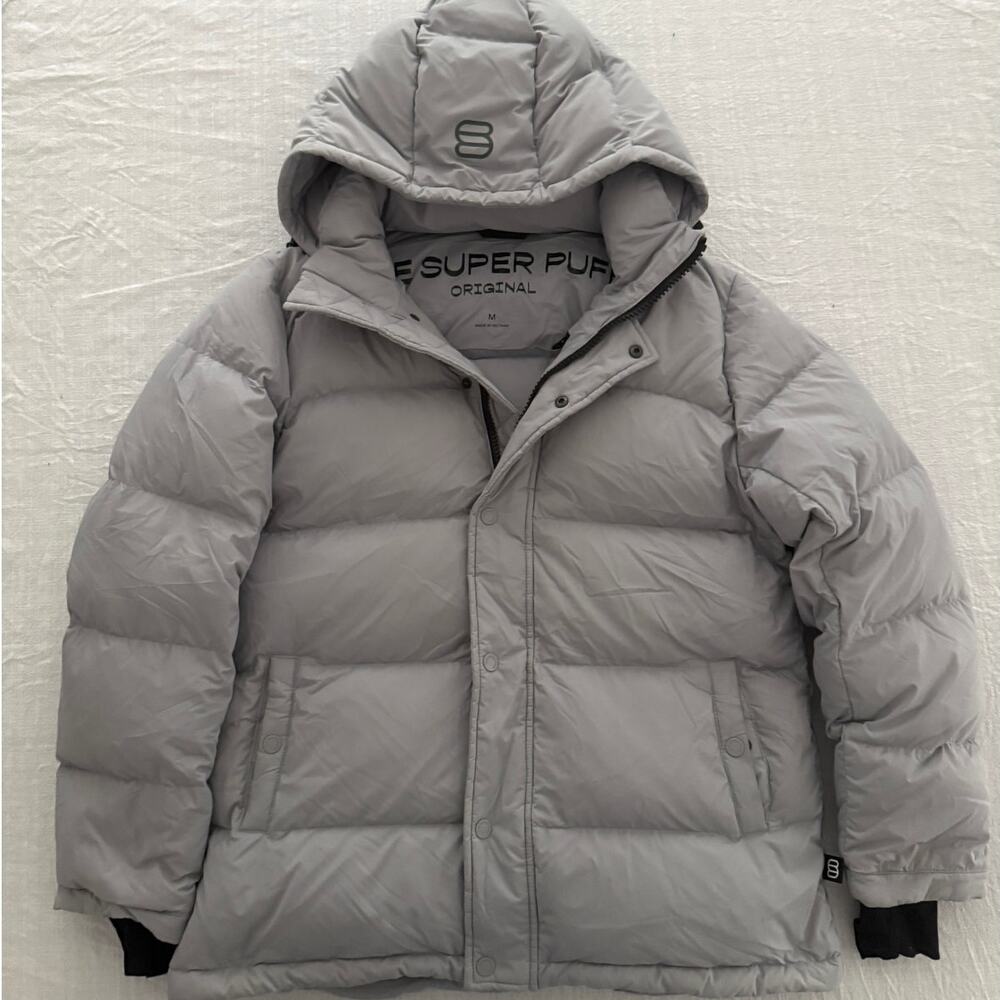 Aritzia Super Puff | original gray climate lab down coat jacket parka sz medium
